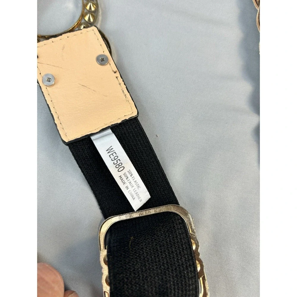 Womens Belt Lot 3 Rhinestone Stretch‎ Denim Grommet Gold Braided Boho